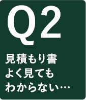 見積もり書よく見てもわからない…