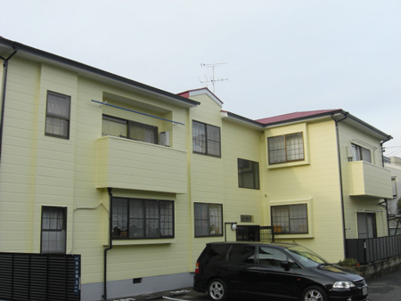 静岡県葵区 アパートＭ 外壁・屋根塗装リフォーム事例