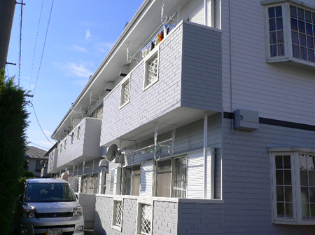 静岡市駿河区 Dアパート 外壁・階段塗装事例