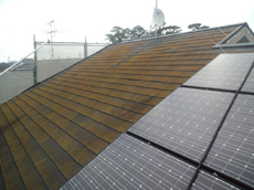 パネルを外した屋根の状態。