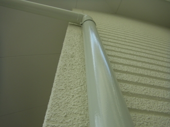 施工後の雨樋まわり。