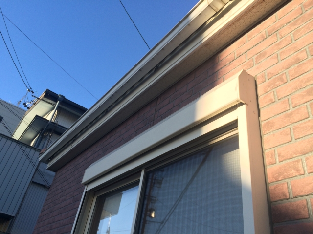 施工前のシャッターボックス。