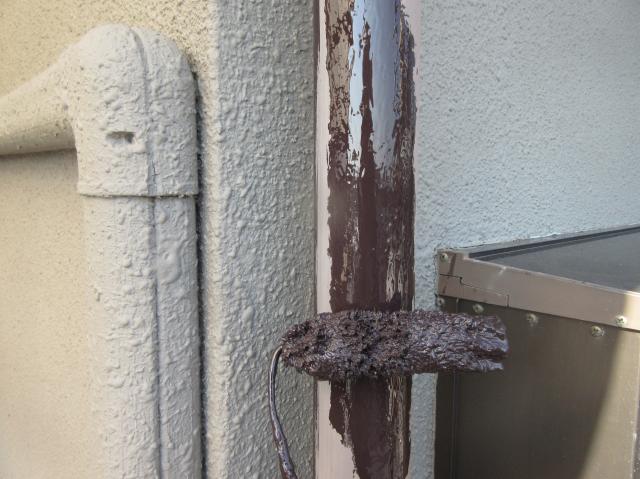 雨樋の塗装。