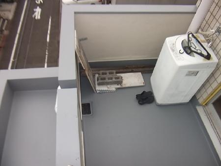 施工後の手すり部分。