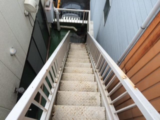 錆や塗膜の剥がれが見られた部分。
