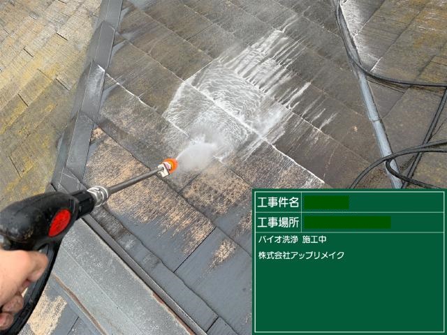 屋根のバイオ洗浄