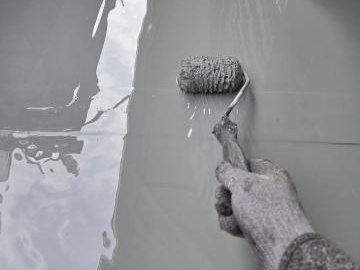 ベランダのウレタン防水層の施工