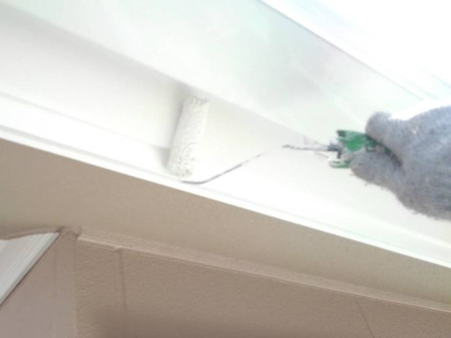 破風の上塗り